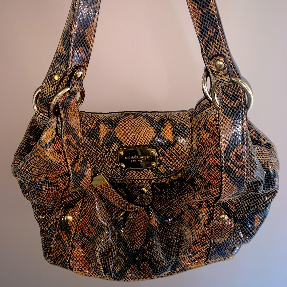 USED ONCE SNAKE SKIN MICHAEL KORS BAG